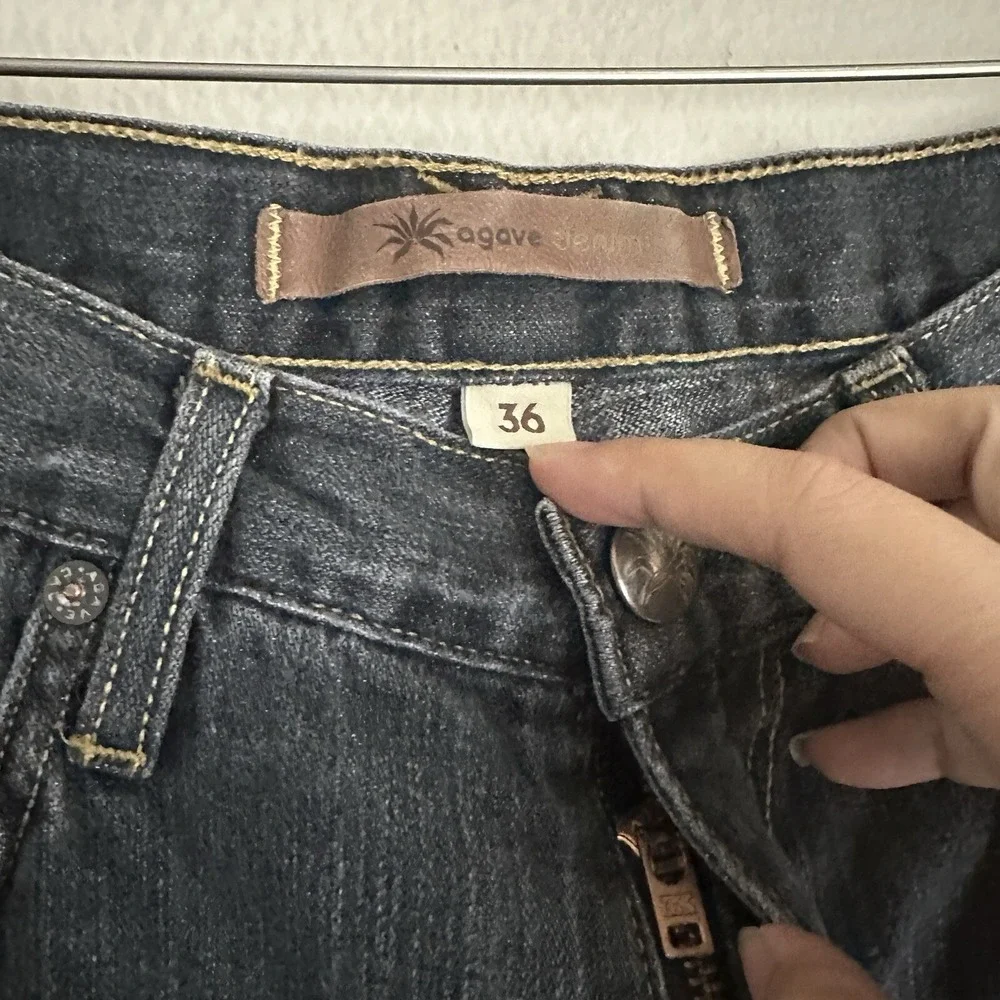 Agave Denim Jeans‎ Mens 36 Black Straight Leg Dark Wash Casual Classic